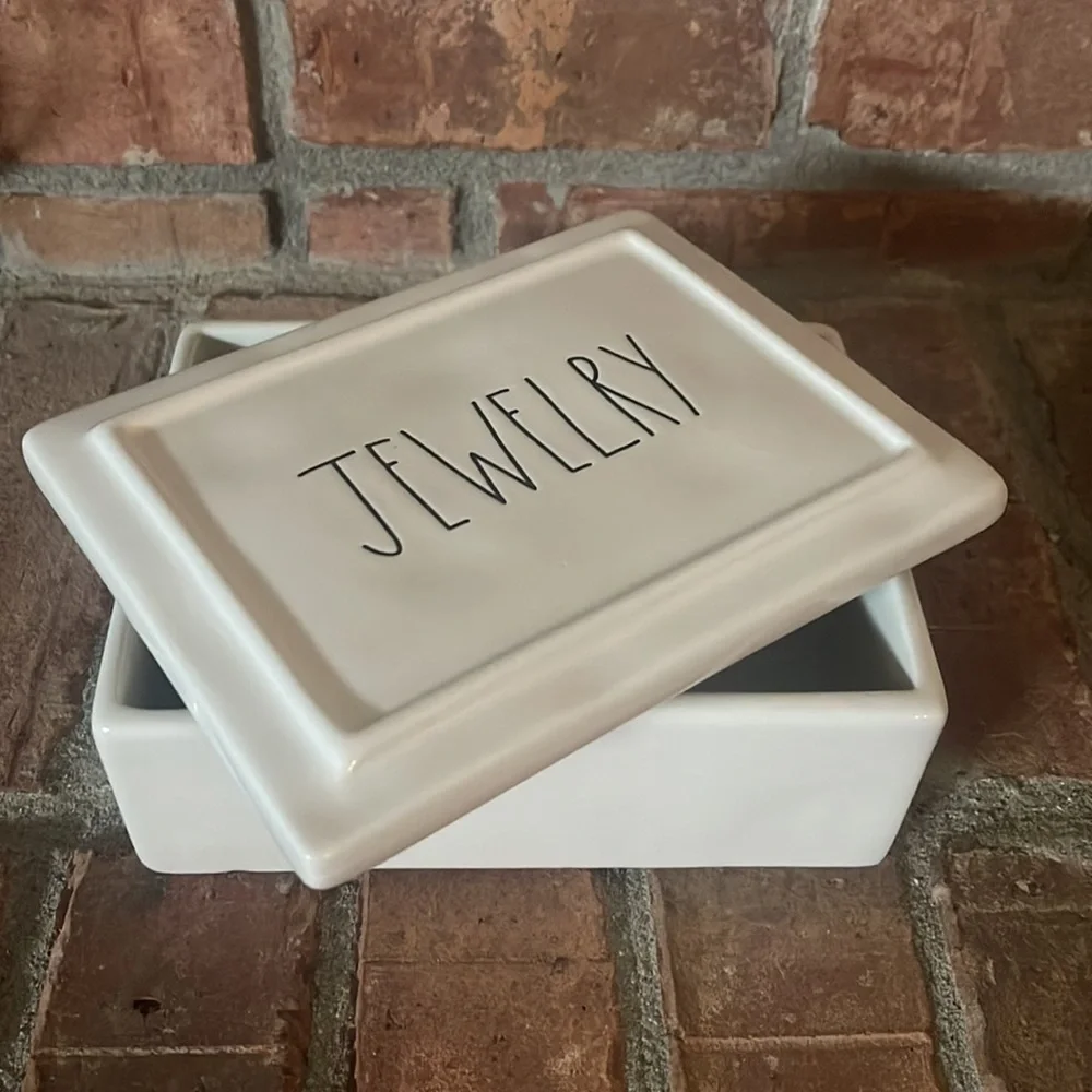 Rae Dunn Ceramic Jewelry Storage Trinket Box